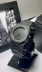 Premium Fuli "AURORA" All-Black Minimalist Quartz Watch For Men - Arabic Numerals Design