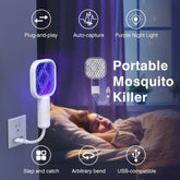 3-in-1 Rechargeable Electric Mosquito Killer Racket - UV Light & Wall Mounted (Machharon Se Mukammal Nijaat)