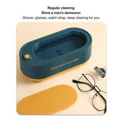 Portable Ultrasonic Cleaner Machine - High-Frequency Vibration Jewelry, Glasses, Watches & Makeup Brush Cleaner