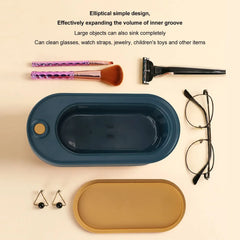 Portable Ultrasonic Cleaner Machine - High-Frequency Vibration Jewelry, Glasses, Watches & Makeup Brush Cleaner