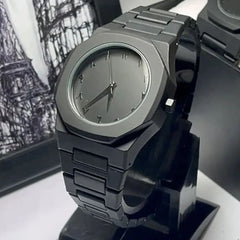 Premium Fuli "AURORA" All-Black Minimalist Quartz Watch For Men - Arabic Numerals Design